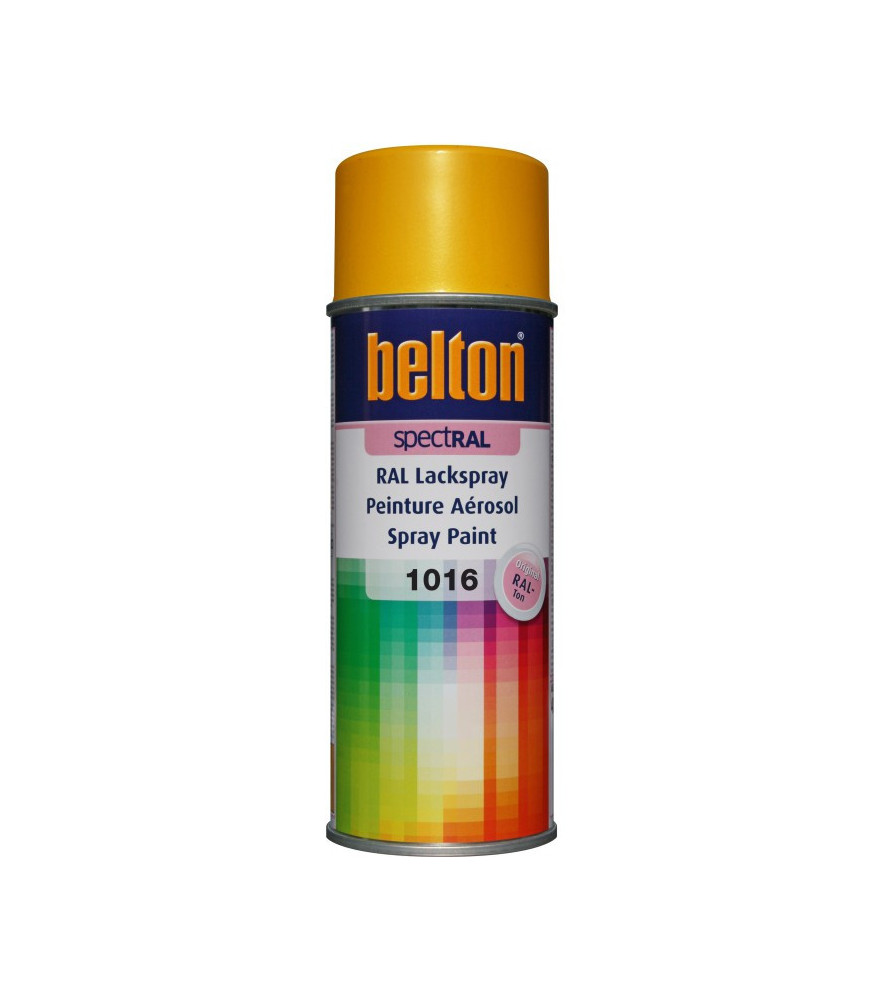 Peinture BELTON spectral brillant RAL 1016 jaune soufre 400ml Peinture BELTON spectral brillant RAL 1016 jaune soufre 400ml