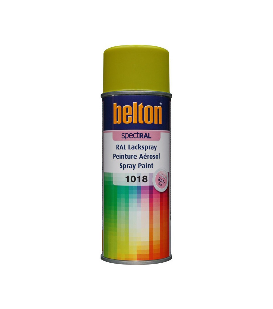 Peinture BELTON spectral brillant RAL 1018 jaune zinc 400ml Peinture BELTON spectral brillant RAL 1018 jaune zinc 400ml