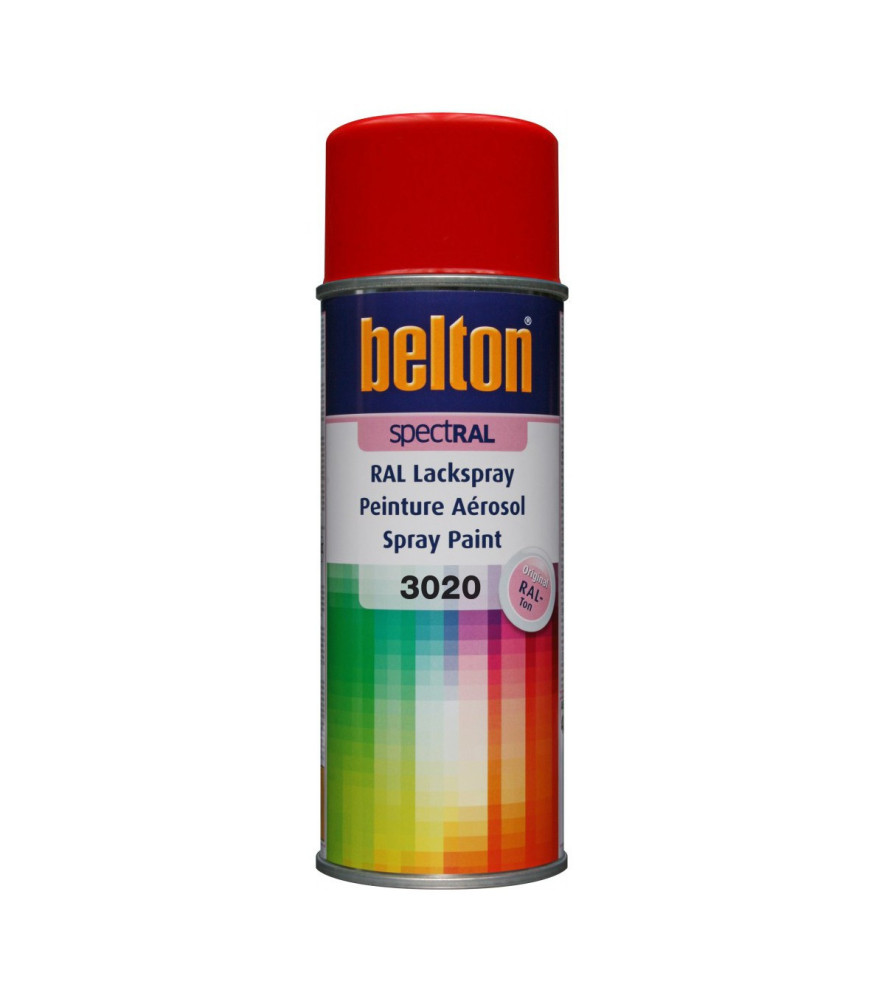 Peinture BELTON spectral brillant RAL 3020 rouge signalisation 400ml Peinture BELTON spectral brillant RAL 3020 rouge signalisation 400ml