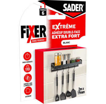 Adhésif SADER Double face FSP Extrême 2mx19mm
