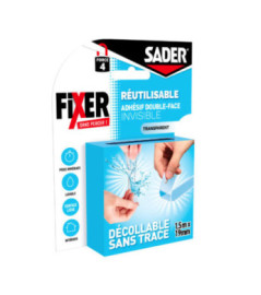 Adhésif SADER Double face FSP réutilisable 1,5mx19mm