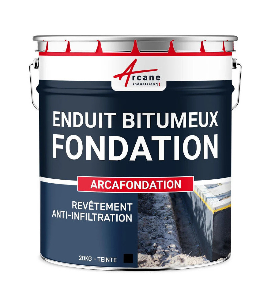 Etanchéité des fondations ARCAFONDATION noir 20kg Etanchéité des fondations ARCAFONDATION noir 20kg