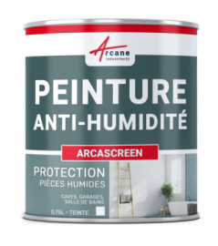 Peinture anti-humidité ARCASCREEN blanc 0,75L