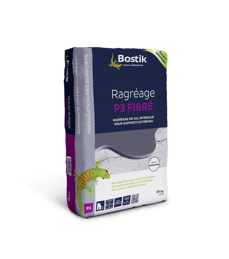 Ragréage P3 BOSTIK fibre 25kg Ragréage P3 BOSTIK fibre 25kg