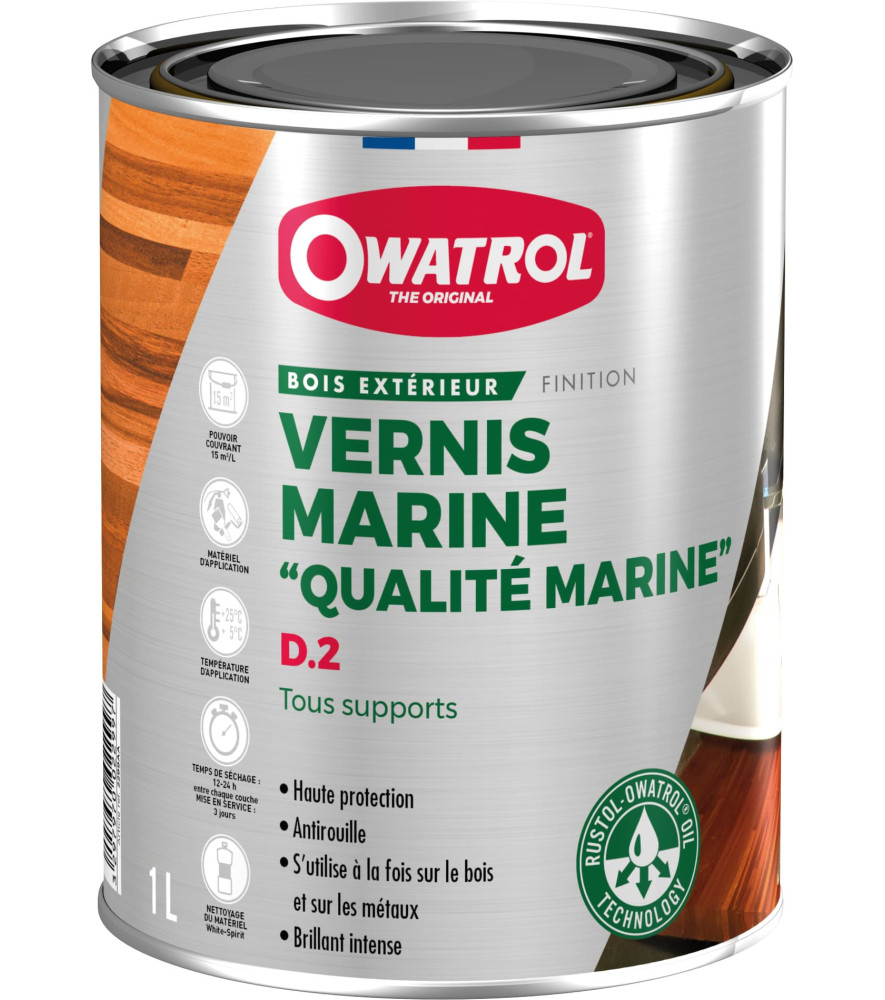 Vernis marine OWATROL DEKS OLJE D2 brillant 1L