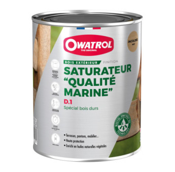 Saturateur pour bois durs OWATROL incolore mat 1L