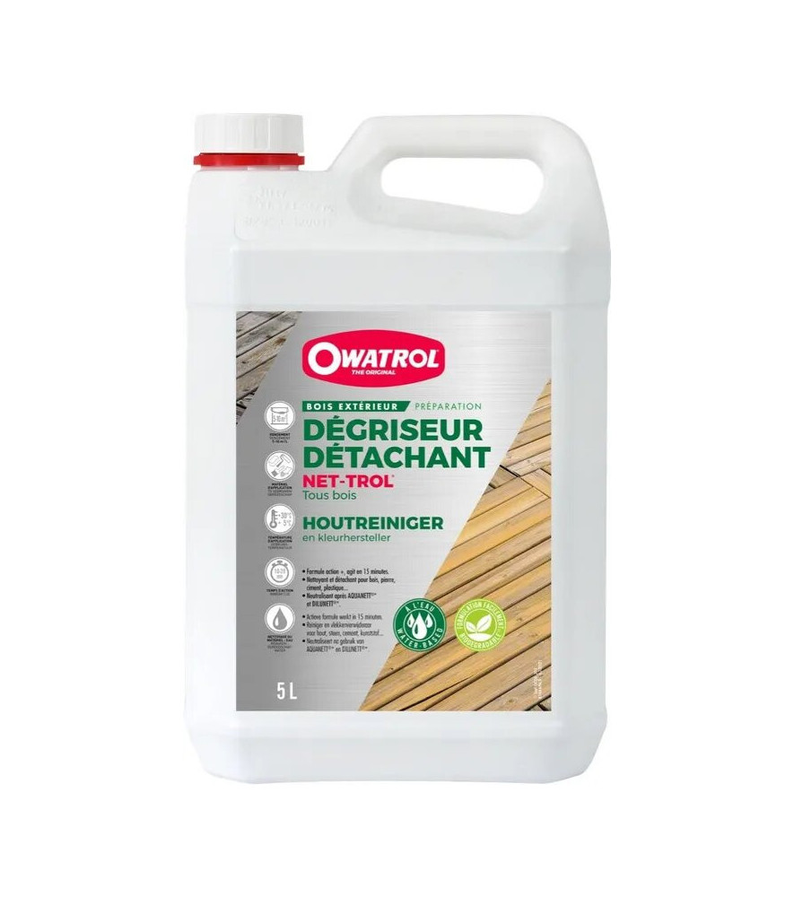 Dégriseur détachant tous bois OWATROL Net-trol 5L Dégriseur détachant tous bois OWATROL Net-trol 5L