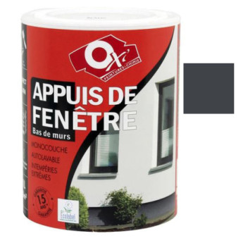 Peinture OXI appuis de fenêtre gris anthracite 1L
