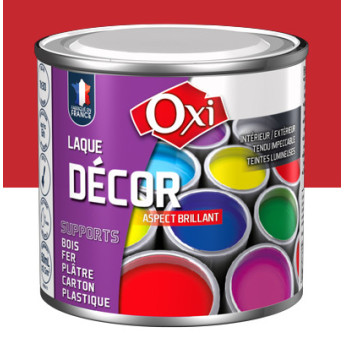 Laque décor OXI acrylique brillante rouge coquelicot 60ml