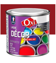 Laque décor OXI acrylique brillante rouge rubis 60ml