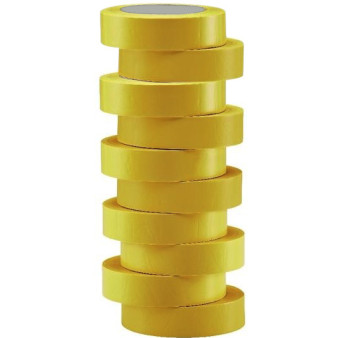 Ruban adhésif PVC électrique EUROCEL Isotape jaune 10mx15mm