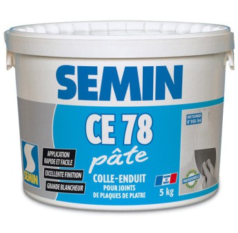 Colle Enduit pour joint plaque de plâtre SEMIN CE78 en pâte 5kg