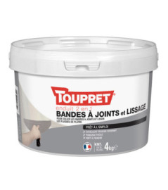 Enduit bandes à joint et lissage pâte TOUPRET 4kg