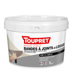 Enduit bandes à joint et lissage pâte TOUPRET 7kg