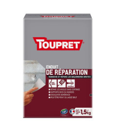 Enduit de réparation extérieur poudre TOUPRET gamme les Essentiels 1,5kg