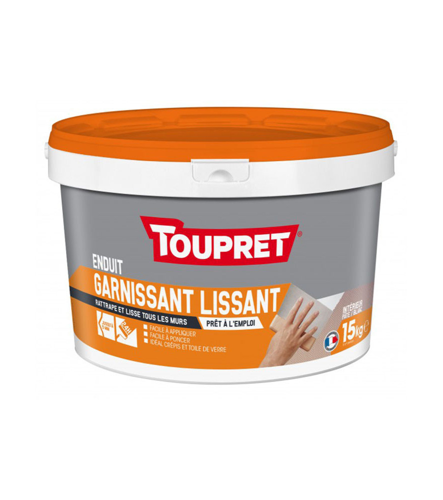 Enduit Garnissant lissant 2en1 pâte TOUPRET gamme les Essentiels 15kg