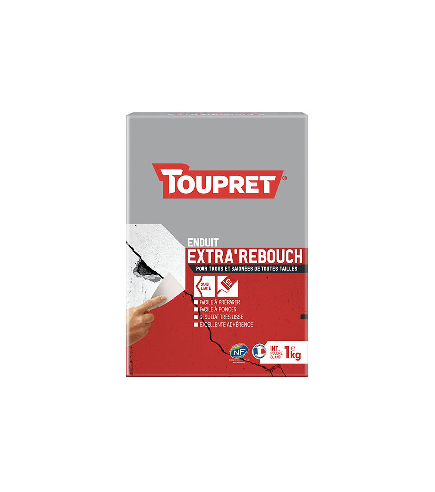 Enduit extra'rebouch poudre TOUPRET gamme les Essentiels 1kg