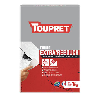 Enduit extra'rebouch poudre TOUPRET gamme les Essentiels 1kg