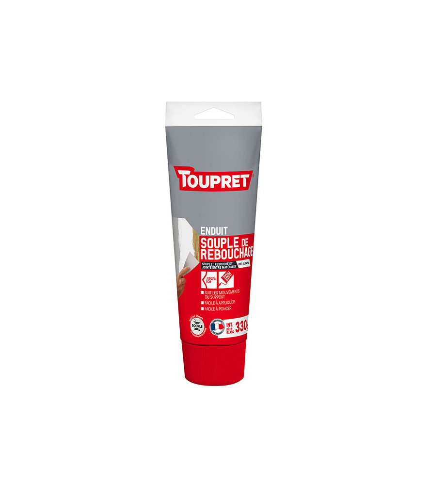 Enduit souple de rebouchage pâte TOUPRET gamme les Essentiels 330g