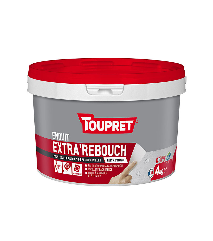 Enduit extra'rebouch pâte TOUPRET gamme les Essentiels 4kg