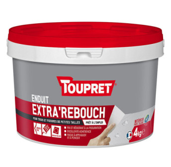 Enduit extra'rebouch pâte TOUPRET gamme les Essentiels 4kg