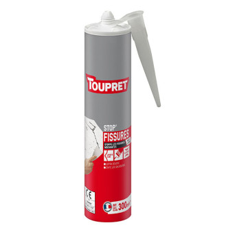 Mastic acrylique Stop'Fissures TOUPRET gamme les Essentiels 300g