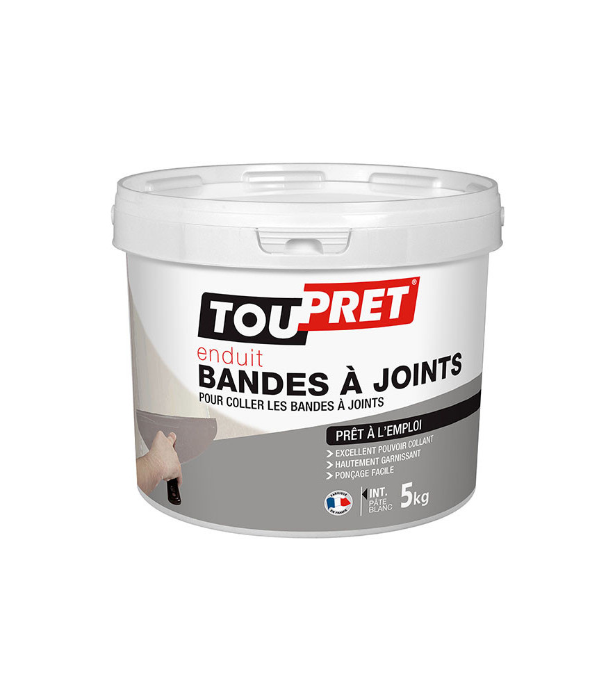 Enduit bandes à joint et lissage pâte TOUPRET gamme les Essentiels 5kg