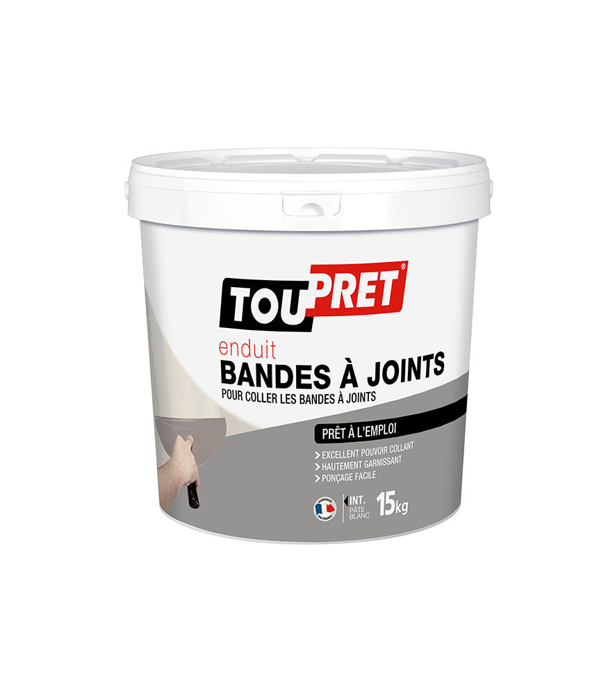 Enduit bandes à joint et lissage pâte TOUPRET gamme les Essentiels 15kg