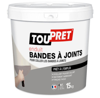 Enduit bandes à joint et lissage pâte TOUPRET gamme les Essentiels 15kg