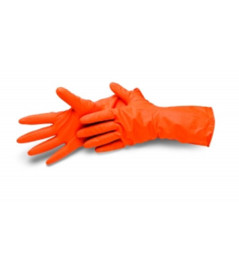 Gant latex orange intérieur floqué SCHULLER S réf.42600 pour ménage