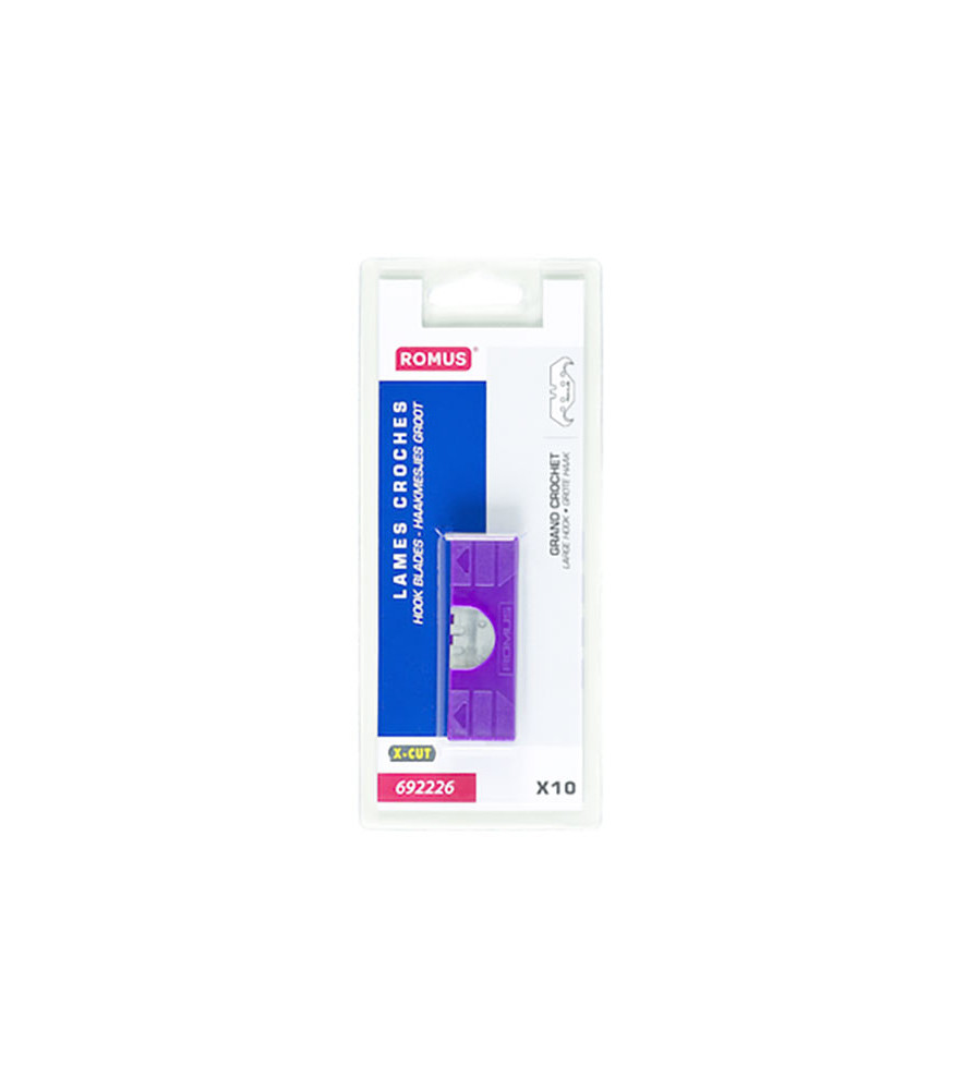 Blister de 10 lames grand crochet ROMUS X-CUT réf : 692226