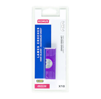 Blister de 10 lames grand crochet ROMUS X-CUT réf : 692226